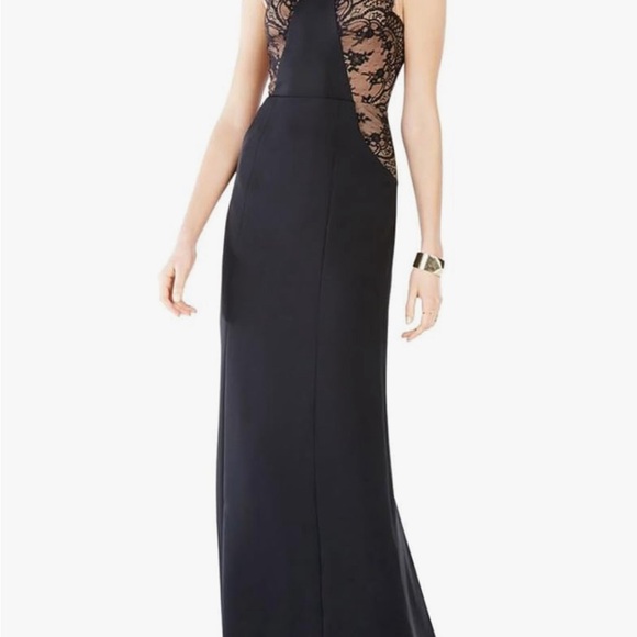 BCBG MaxAzaria sheer top and lace black gown Size 2 - Picture 11 of 11